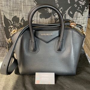 Givenchy Small Antigona in Black Grained Leather